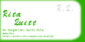 rita quitt business card